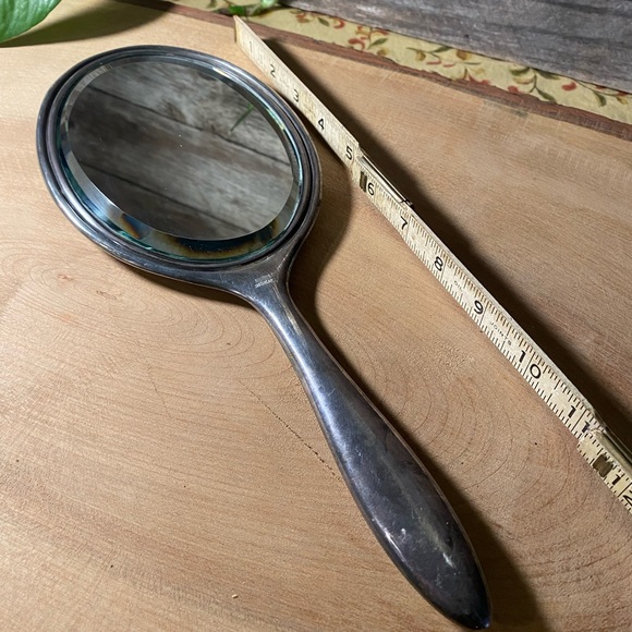 🤡BOGO🤡 Vintage BIRKS Sterling Silver Vanity Hand Mirror - Excellent,  12”/400g - Picture 7 of 8